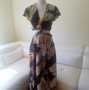 Akira side cut out maxi dress